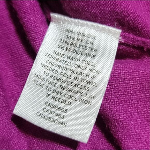 Caslon 3-in-1 Fuchsia Oversized Collar Tunic Sweater - Picture 7 of 8